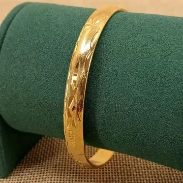 빈티지 골드 오픈 뱅글 팔찌 레트로