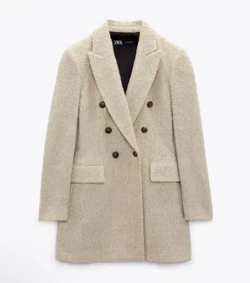 ZARA 롱 부클레 텍스처 블레이저