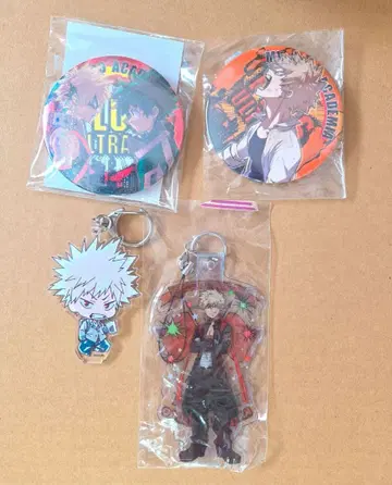 바쿠고 카츠키 원작 캔뱃지 히로아카 응원단 아크링 키링