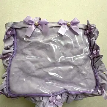 이타백 A3 프릴 토트 라벤더 자카마트