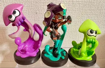 스프라툰 amiibo 이이다 오징어 퍼플 오징어 3체