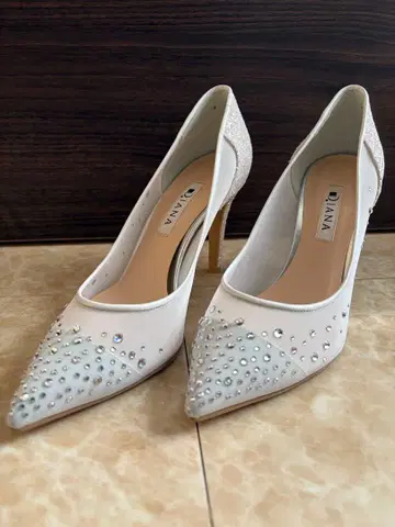 DIANA 글리터 7cm 힐 펌프스 브라이덜 신발