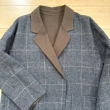 [ 로리즈팜 ] 리버서블 롱 코트 글렌체크