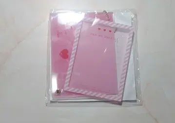후쿠야 러브레터 핑크 포토 카드 사이즈 미개봉품