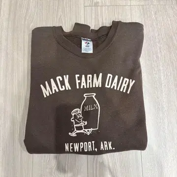 MACK FARM DAIRY 구제 맨투맨 L 사이즈 브라운