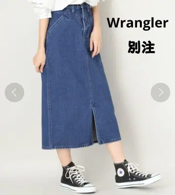 랭글러 별주 로리즈팜 데님 펜슬 스커트