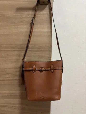 POLO 브라운 가죽 숄더백