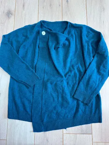 다크 블루 버튼 니트 가디건