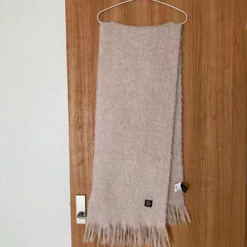 베이지 오가닉 울 머플러