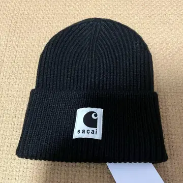 sacai 블랙 니트 모자