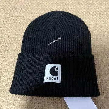 sacai 블랙 니트 모자