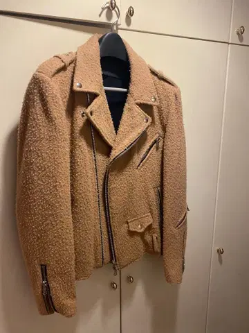 ROUTE DES GARDEN 베이지 라이더 자켓