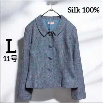 YUKI TORII 유키토리이 실크 100% 트위드 자켓 11호