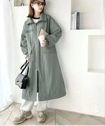 java 2WAY 스탠드 카라 리버서블 롱