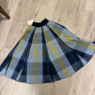 미사용 새상품 PASSIONE 파시오네 체크 롱 스커트 정가 16280엔