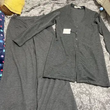 COMME CA DU MODE 그레이 셋업 스커트 M 롱 기장