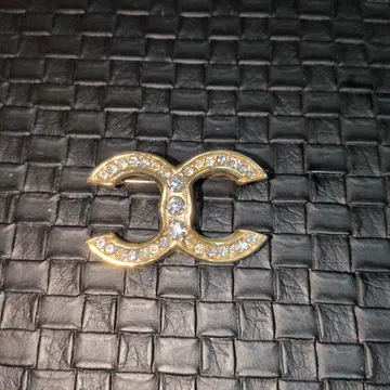 골드 C자형 브로치 스톤 포함 (상자 없음)