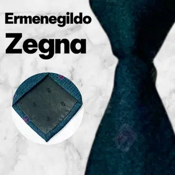 Ermenegildo Zegna/제냐 넥타이 그린 마름모 올 패턴
