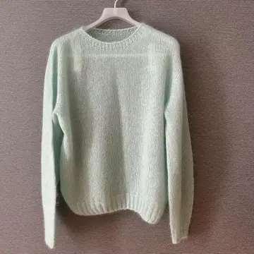 Koton 코톤 모헤어 실크 크루넥 민트