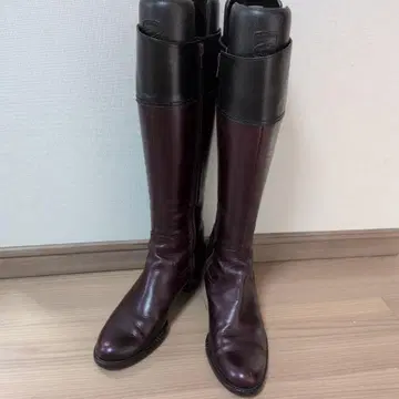 마리클럽 가죽 롱 부츠