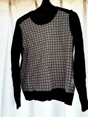 INDIVI 체크 무늬 긴팔 니트 38