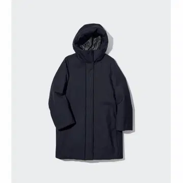 유니클로 하이브리드 다운 코트 네이비 S