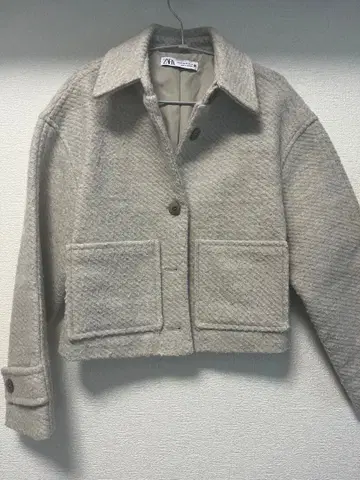 ZARA 그레이 크롭 자켓 XS