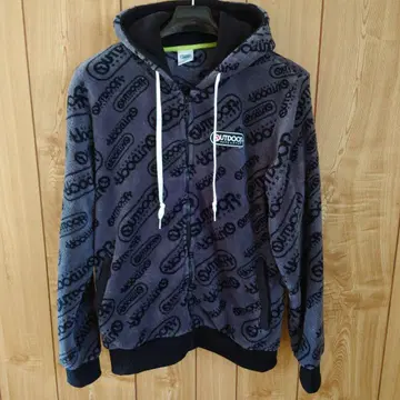 OUTDOOR 플리스 후드티 그레이