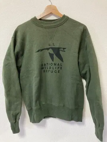 Cushman 올리브 그린 맨투맨 L