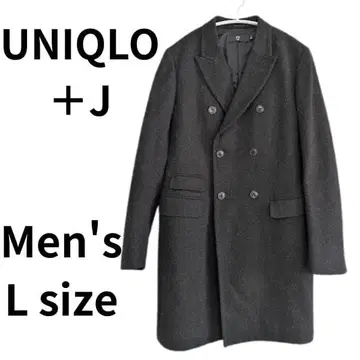 [ 새상품급 ] 유니클로 +J 울 체스터 코트 블랙 L 질 샌더