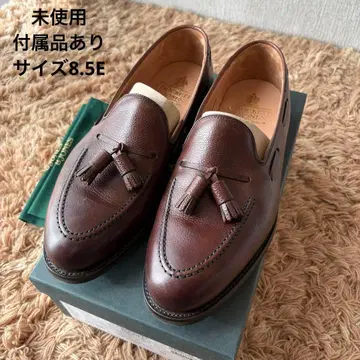 [ 미사용 ] 크로켓 앤 존스 태슬 로퍼 가죽 8.5E 브라운