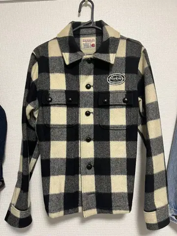 MARBLES 체크 무늬 자켓 40