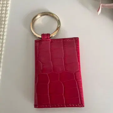 스마이슨 라즈베리 핑크 악어 엠보싱 키케이스 엔벨로프 편지