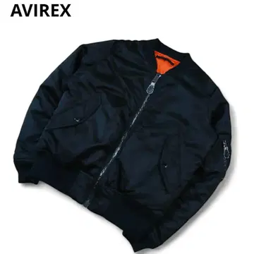 AVIREX MA-1 리버서블 블랙 오렌지 플라이트 자켓