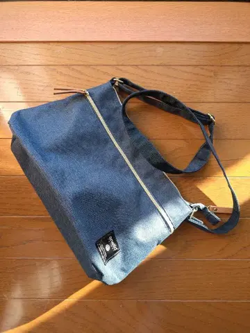 데님 숄더백