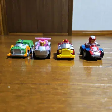 퍼피 구조대 미니카 4대 세트