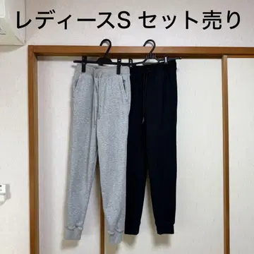 UNIQLO 히트텍 보아 스웨트 팬츠 S 사이즈 블랙 & 그레이 세트