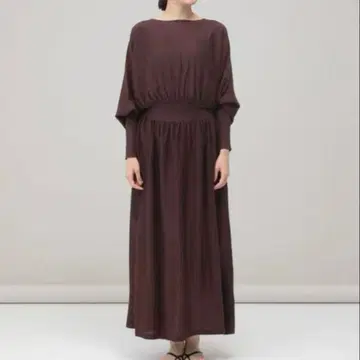 캘런솔로지 돌먼 슬리브 니트 원피스 브라운 새상품급