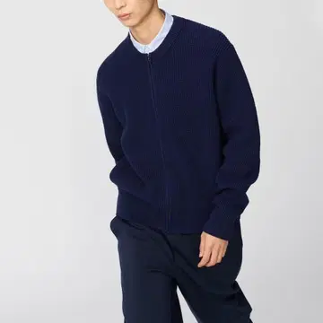 UNIQLO C 크루넥 풀 집업 가디건 M 사이즈