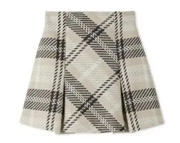 snidel 로빙 체크 스커트 아이보리 0