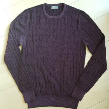 BARBA 퍼플 케이블 니트 M