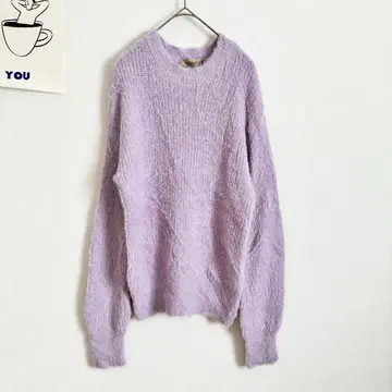 메듀움 샤기 니트 풀오버 복슬복슬 넉넉한 화려한 컬러