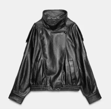 블랙 가죽 자켓 더블 브레스트