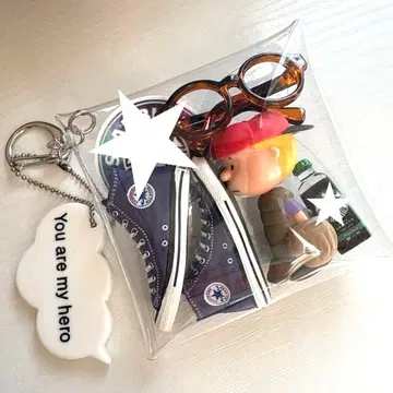 가챠 파우치 CONVERSE 퍼플 PEANUTS