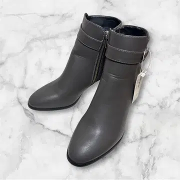 25 미사용품 부티 지퍼 달린 그레이 37 사이즈