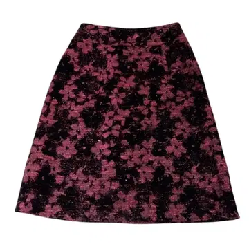 미사용품 오스틴 리드 꽃무늬 무릎 기장 스커트 벨벳 느낌 36