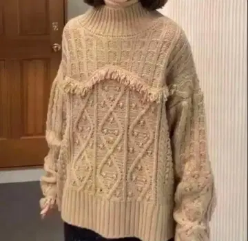 eaphi MIX PATTERN OVER KNIT