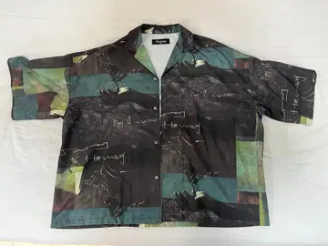 알로하 셔츠 다크 그린 프리 사이즈