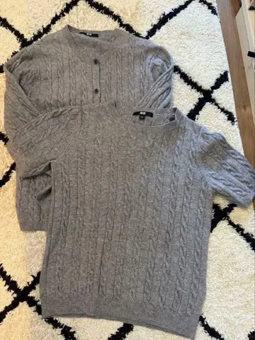 UNIQLO 케이블 니트 가디건, 반팔 니트