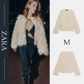 ZARA 브러쉬드 프린지 니트 자켓 M 새상품